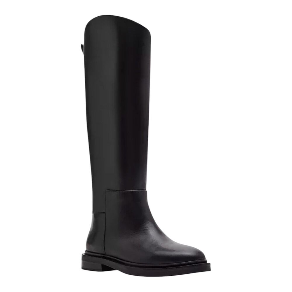 Steve Madden Gaige Tall Riding Boots Black Leather Size 8.5M NEW
